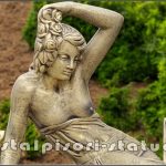 Statuetă jardinieră flori, auriu patinat, model J12.