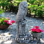 Statuetă papagal, gri patinat, model S79.