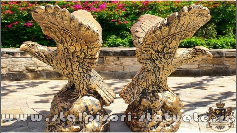 Statuetă vultur, acvilă, șoim, arămiu patinat, model S35. (3)