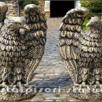 Statuetă vultur, acvilă, șoim, uliu, auriu patinat, model S13.