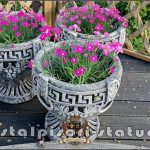 Vază ornament versace, gri patinat, model V8.