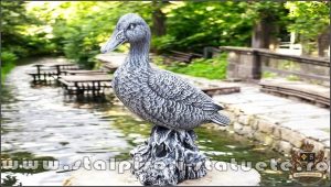 Statuetă rățușcă, gri patinat, model S25.