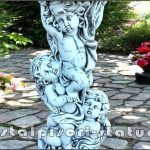 Jardinieră grup 3 îngerași, gri patinat, model J1.