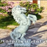 Statuetă căluț mic, gri patinat, model S37.