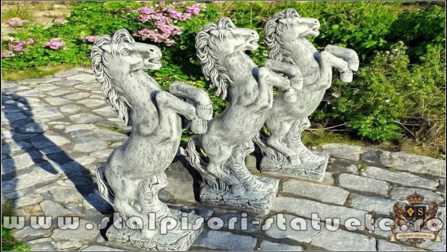 Statuetă căluț mic, gri patinat, model S37. (4)