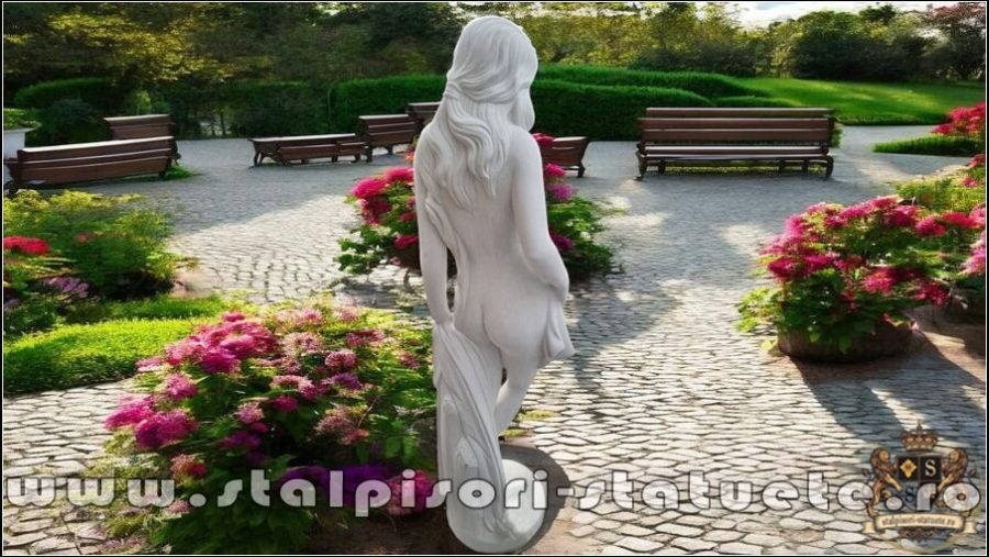 Statuetă domnița erotică, alb marmorat, model S30. (3)