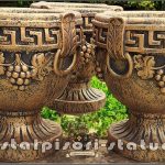 Vază ornament versace, arămiu patinat, model V8.