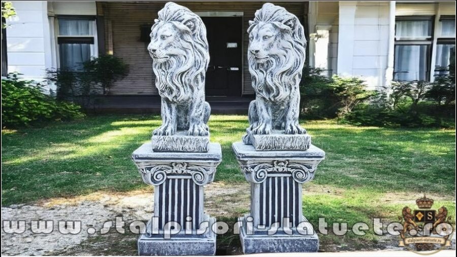 Set lei cu soclu, gri patinat, model S46-S64. (2)