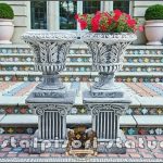 Set socluri cu vaze, gri patinat, model S64-V3.