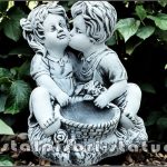 Statuetă copilași, gri patinat, model S87.