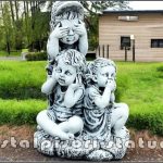 Statuetă legea tăcerii, gri patinat, model S86.