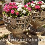 Vază ornament versace, arămiu patinat, model V8.