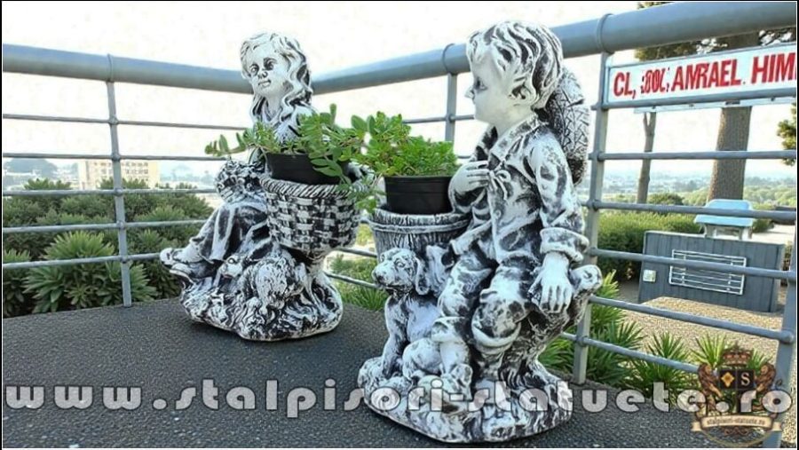 Set copii cu coșulețe, gri patinat, model S89. (3)