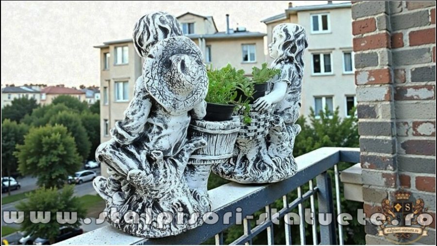 Set copii cu coșulețe, gri patinat, model S89. (5)