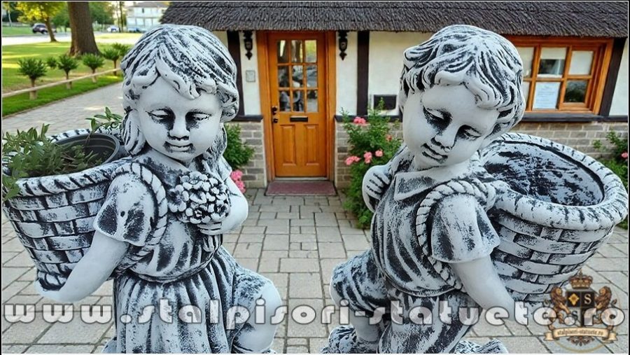 Set copii cu coșulețe, gri patinat, model S91. (2)