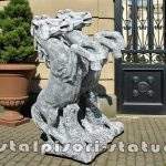 Set doi cai mari, gri patinat, model S37.