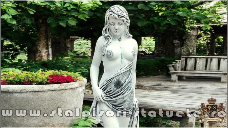 Statuetă domnița erotică, gri patinat, model S30. (1)