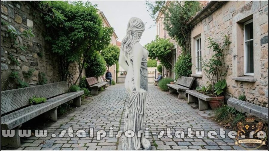 Statuetă domnița erotică, gri patinat, model S30. (4)