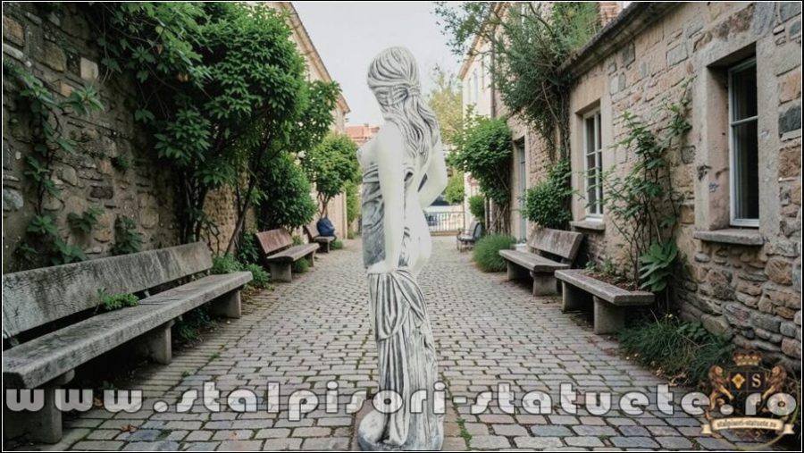 Statuetă domnița erotică, gri patinat, model S30. (5)