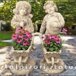 Set grădinari cu roabe, galben antichizat, model J6, J7.