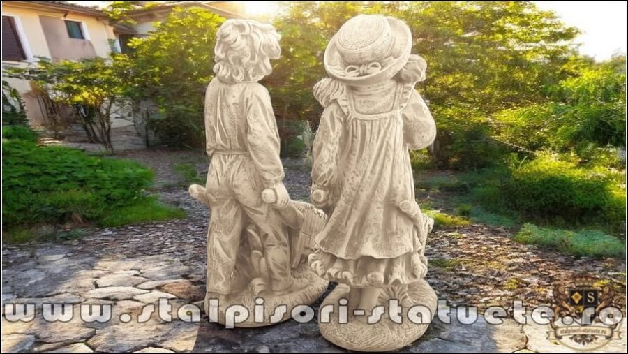 Set grădinari cu roabe, maro antichizat, model J6, J7. (4)