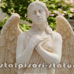 Statuetă îngeraș mare, galben patinat, model S20.