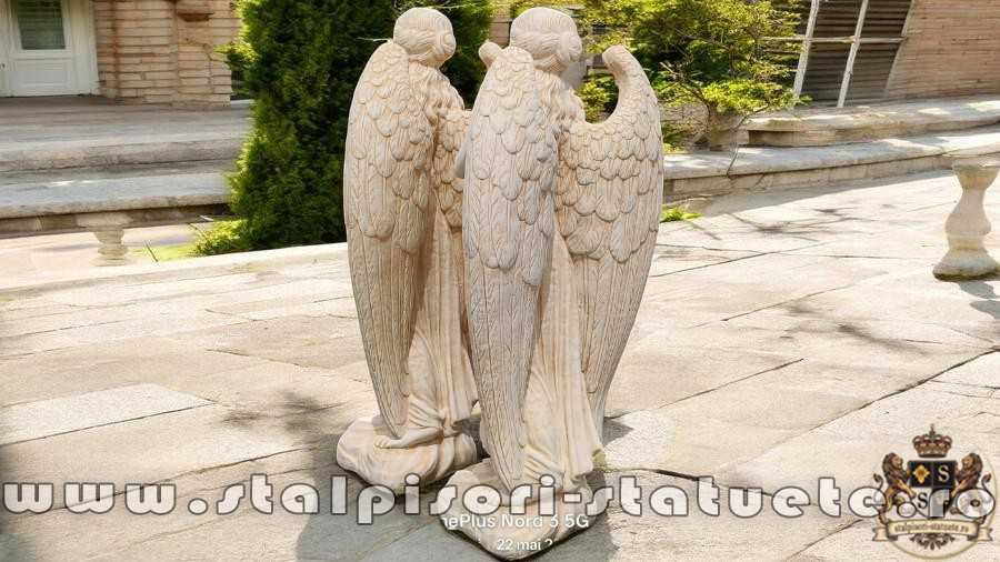 Statuetă îngeraș mare, galben patinat, model S20. (5)