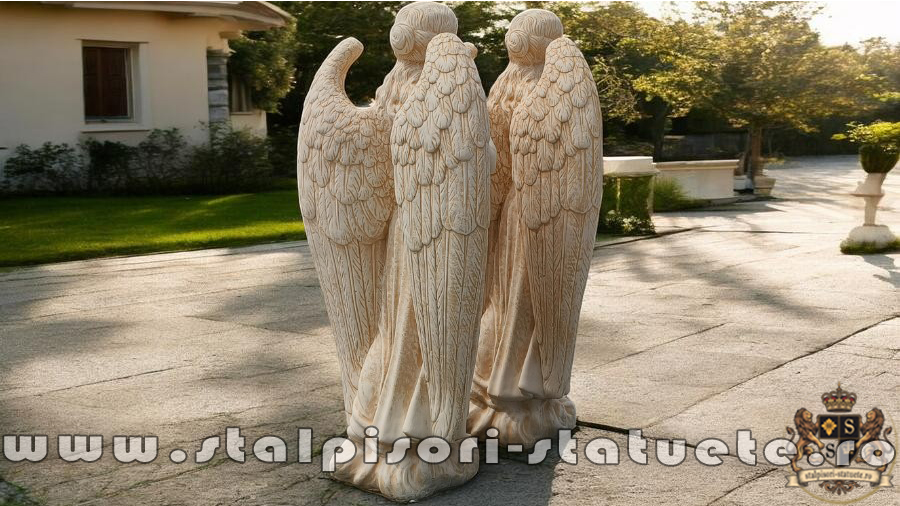 Statuetă îngeraș mare, galben patinat, model S20. (7)