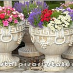 Vază ornament versace, galben patinat, model V8.