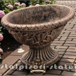 Vază mare, ornament stejar, arămiu antichizat, model V5.