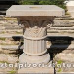 Soclu, stativ, galben patinat, model S6.