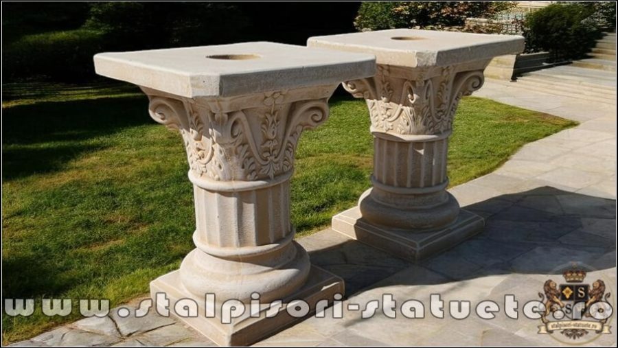 Soclu, stativ, galben patinat, model S6. (3)