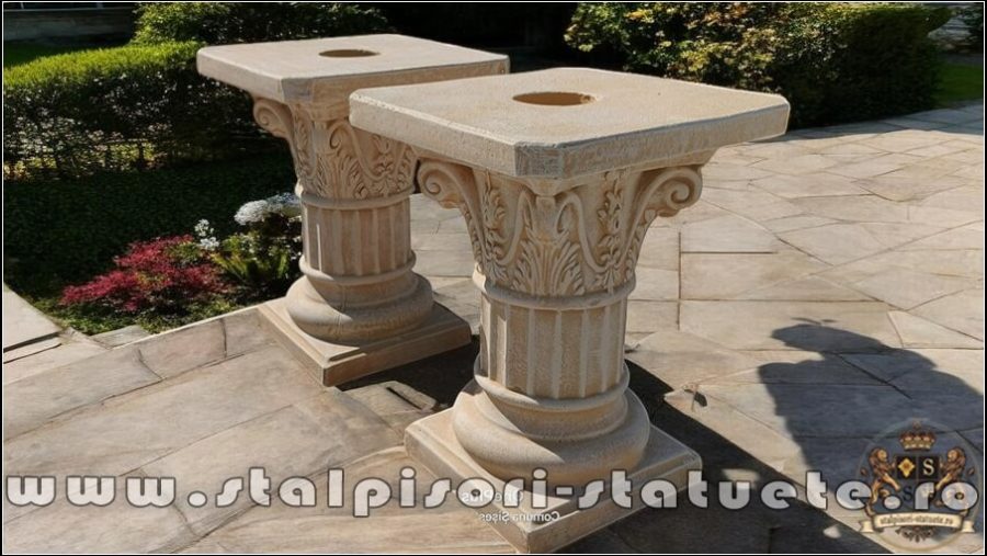 Soclu, stativ, galben patinat, model S6. (4)