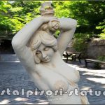 Statuetă fata erotică, galben patinat, model S26.