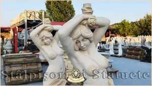 Statuetă fata erotică, galben patinat, model S26.