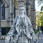 Statuetă fecioara Maria, gri antichizat, model S97.