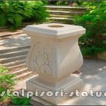 Soclu, stativ, galben patinat, model S27.