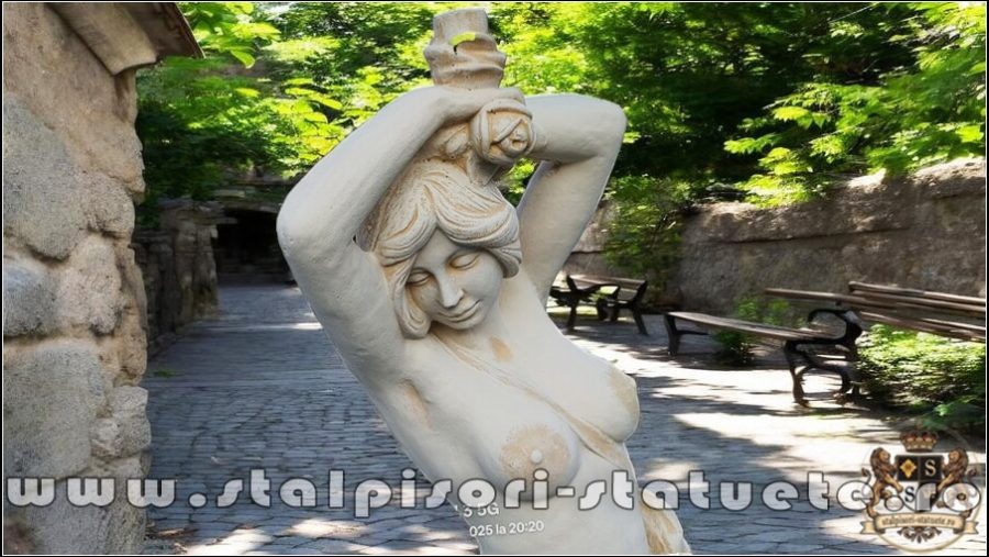 Statuetă fata erotică, galben patinat, model S26. (2)