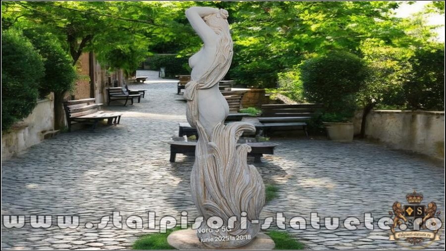 Statuetă fata erotică, galben patinat, model S26. (4)