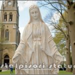 Statuetă fecioara Maria, galben antichizat, model S97.