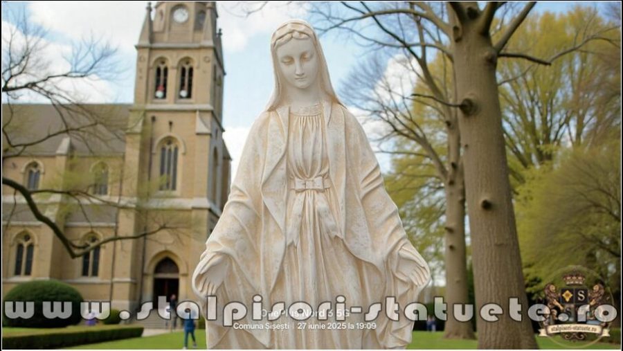 Statuetă fecioara Maria, galben antichizat, model S94. (1)