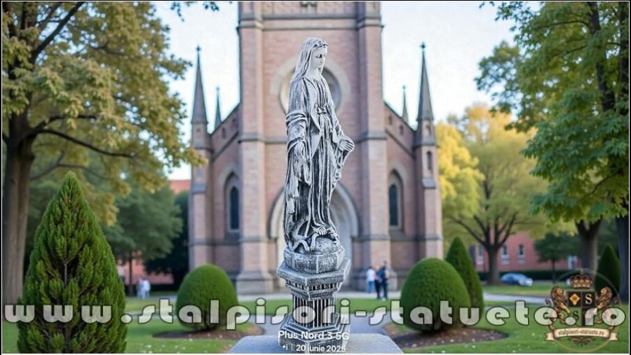 Statuetă fecioara Maria, galben antichizat, model S94. (2) (gri)