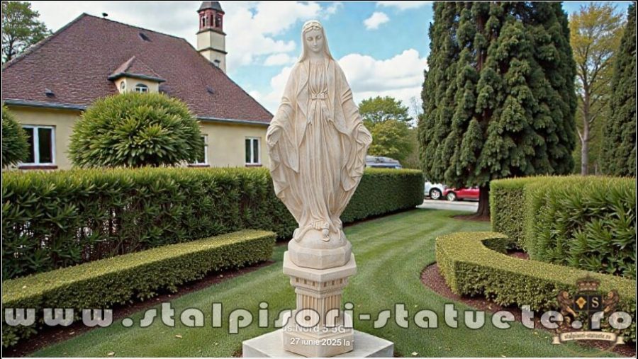 Statuetă fecioara Maria, galben antichizat, model S94. (3)