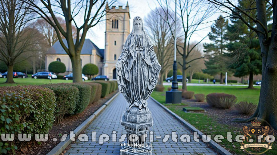 Statuetă fecioara Maria, galben antichizat, model S94. (3) (gri)