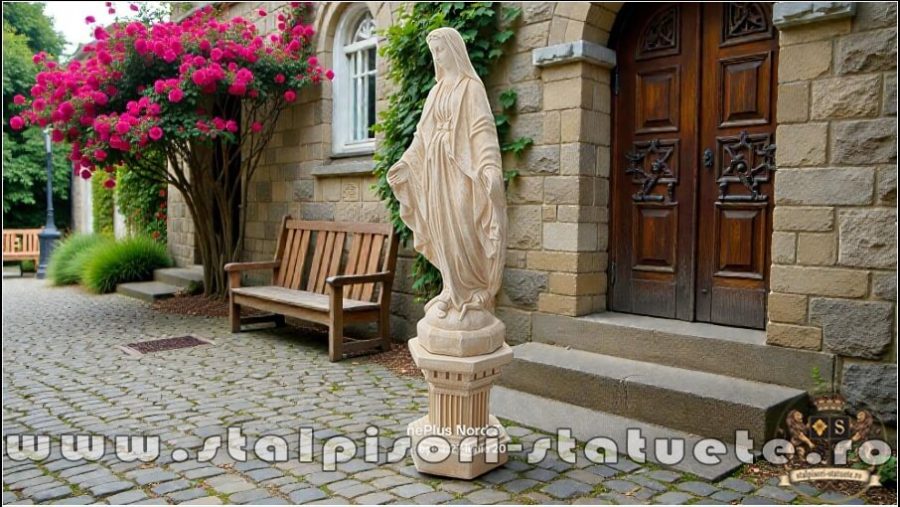 Statuetă fecioara Maria, galben antichizat, model S94. (4)