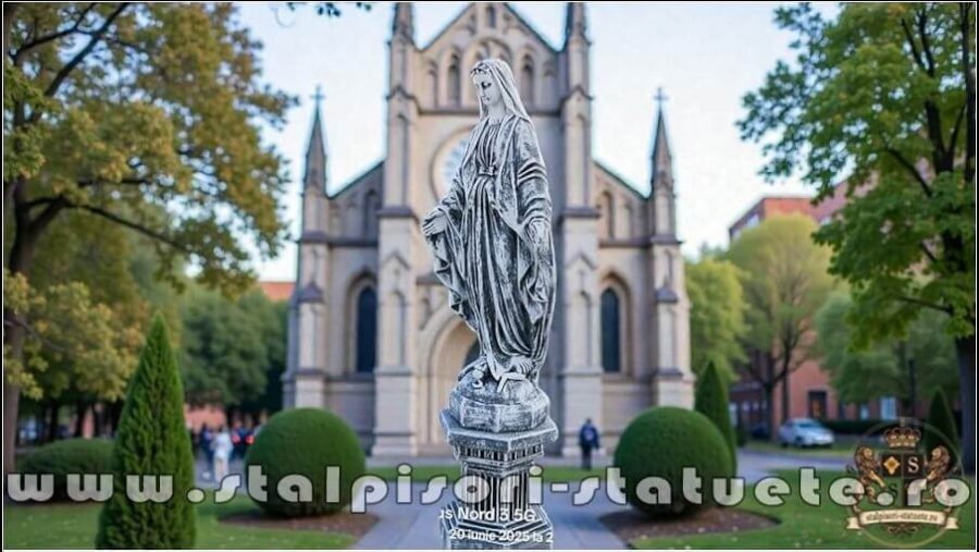 Statuetă fecioara Maria, galben antichizat, model S94. (4) (gri)