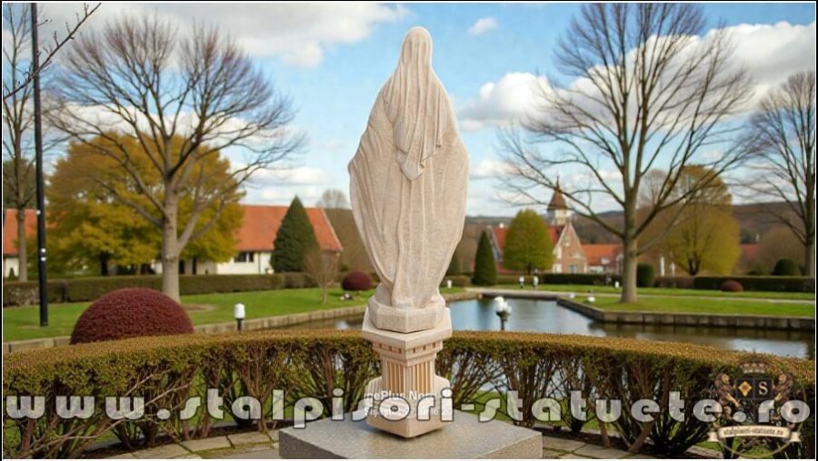 Statuetă fecioara Maria, galben antichizat, model S94. (5)