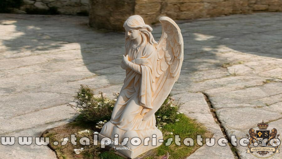 Statuetă îngeraș, galben patinat, model S59. (3)