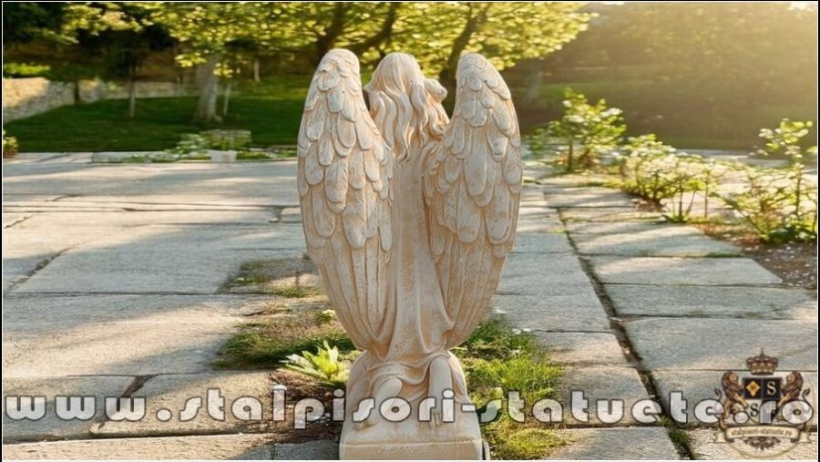 Statuetă îngeraș, galben patinat, model S59. (5)