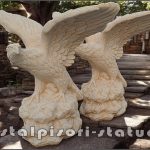 Statuetă vultur, acvilă, șoim, galben patinat, model S35.